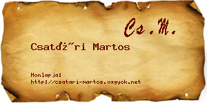 Csatári Martos névjegykártya
